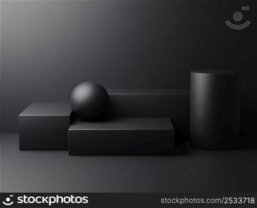 Abstract minimal scene ? dark gray product mockup display