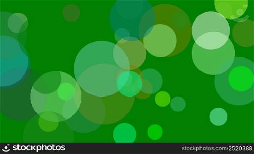 Abstract minimalist green illustration with circles and green background. Abstract green circles with green background