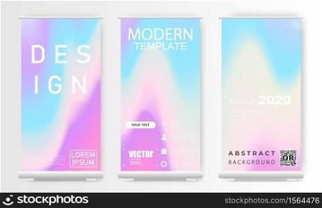 Abstract mockup colorful gradient background roll up concept for your graphic colorful design, Layout Design Template,