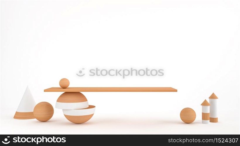 Abstract modern and minimal background with geometric shape podium for product presentation, 3d rendering