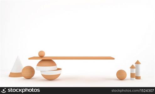 Abstract modern and minimal background with geometric shape podium for product presentation, 3d rendering