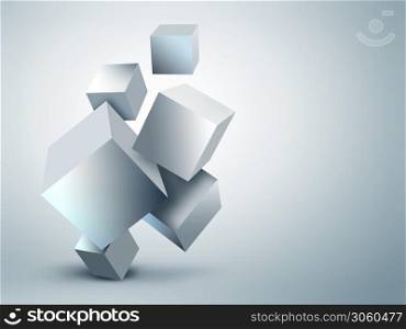 abstract modern background with cubes