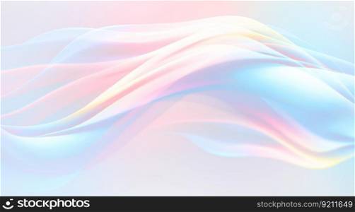 Abstract Modern Background with Glowing Multicolored 3D Waves in Pastel Colors. Abstract 3D Pastel Colors Background