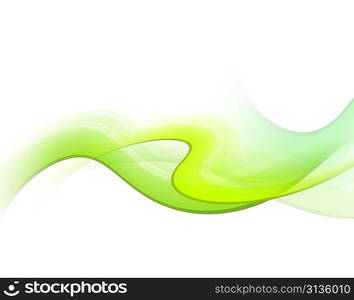 Abstract modern background with green waves