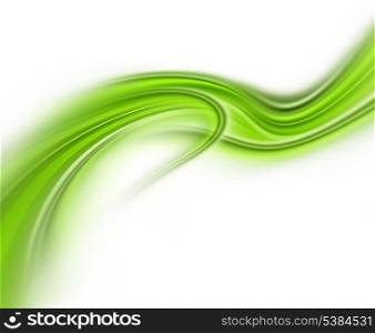 Abstract modern background with green waves