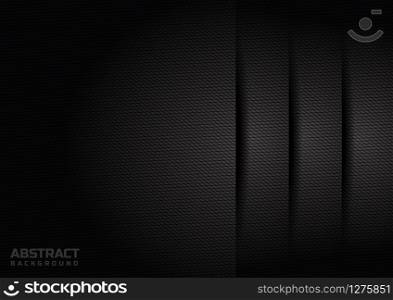 Abstract modern black layers overlap dimension background and lines grid with space for your text.Vector illustration