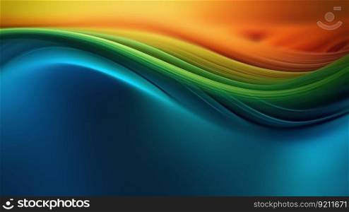 Abstract Modern Business Background with 3D Blue Waves. Modern Business Background
