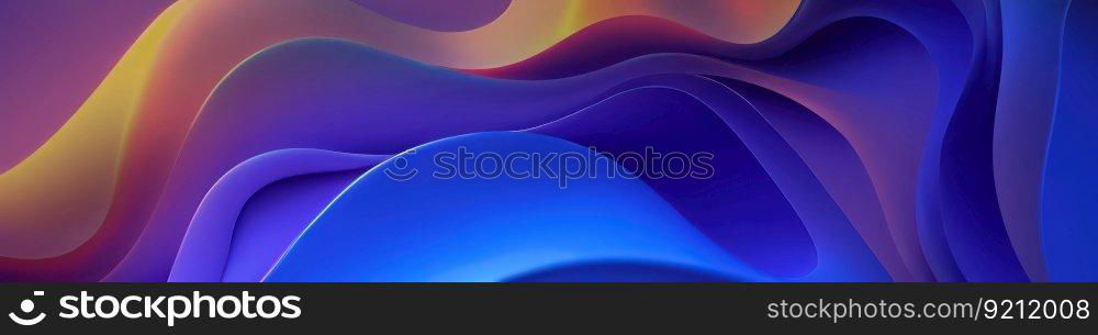 Abstract Modern Business Background with 3D Wavy Shapes. Abstract Modern Business Background