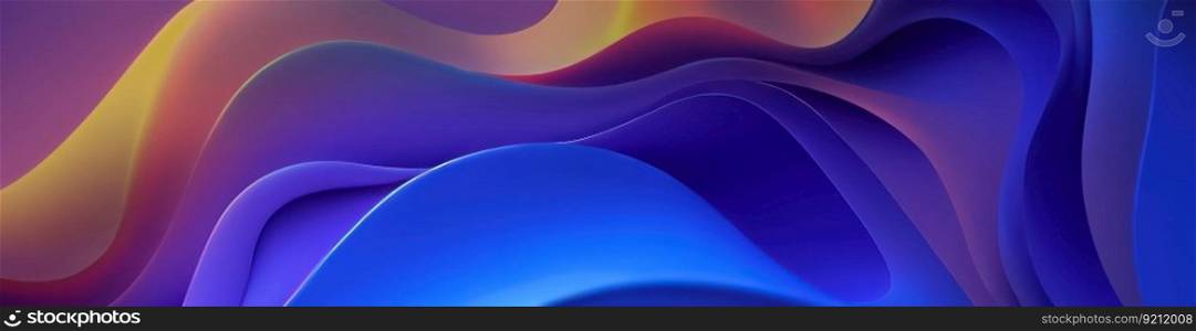 Abstract Modern Business Background with 3D Wavy Shapes. Abstract Modern Business Background