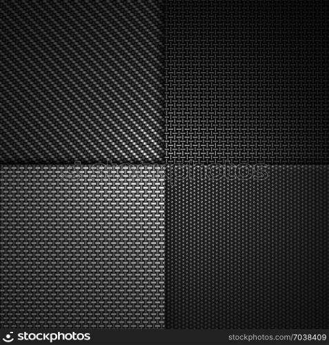Abstract modern combination of black carbon fiber textured material design for background, wallpaper, graphic design