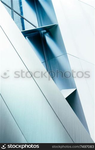 Abstract modern geometric structural steel . Urban architecture design concept .