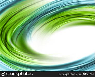 Abstract Modern Green And Blue Waved Background With Place For Text