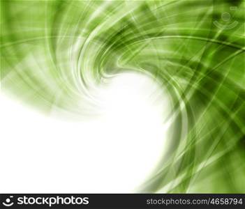 Abstract Modern Green Waved Background On A White Background
