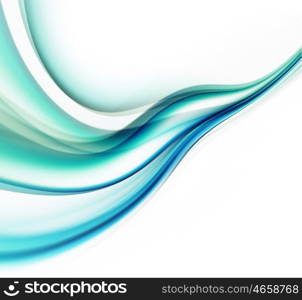 Abstract Modern Waved Blue And Green Background