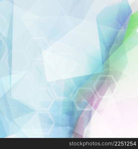 Abstract molecules low poly  medical background