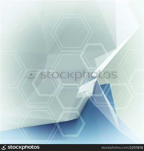 Abstract molecules low poly  medical background