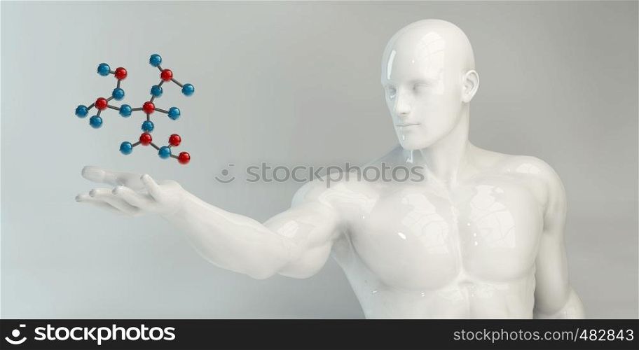Abstract Molecules Medical Background as a Science Concept. Abstract Molecules Medical Background
