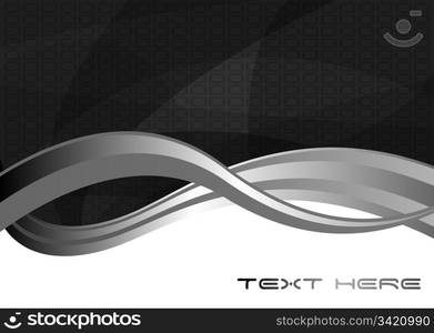 Abstract monochrome background with waves