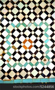abstract morocco in africa tile the colorated pavement background texture