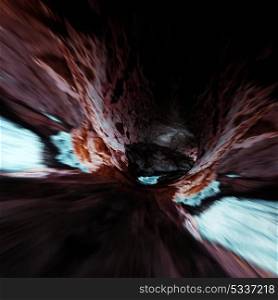 Abstract motion caves background. Abstract motion caves background. Mixed media. Abstract motion caves background