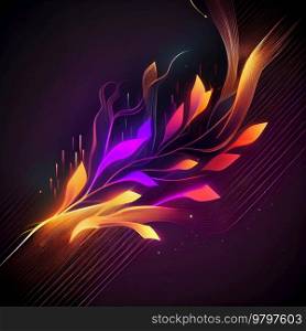 Abstract Motion Neon Geometric Background.