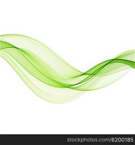 Abstract motion wave illustration. Abstract motion smooth color wave . Curve green lines