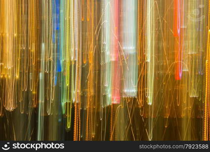 Abstract movement of building light by shaking camera