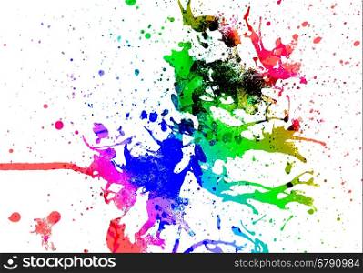 abstract multi color background from water color