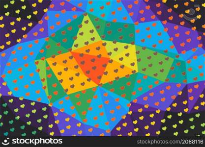 Abstract multi colored polygon, Geometric Pattern.