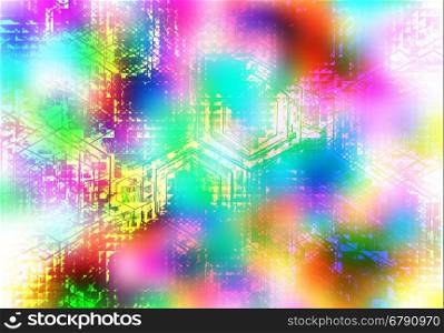abstract multicolor background with crystal pattern