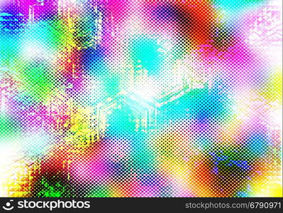 abstract multicolor background with crystal pattern