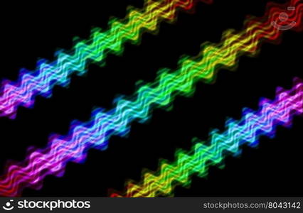 abstract multicolor with motion blur on black background