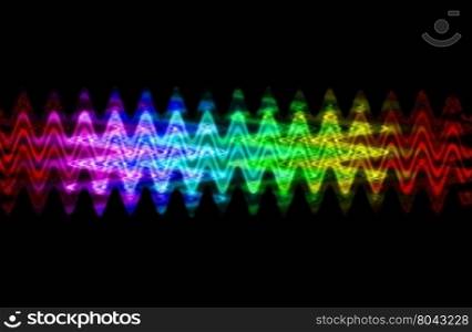 abstract multicolor with motion blur on black background