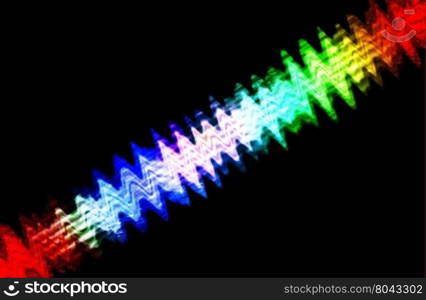 abstract multicolor with motion blur on black background