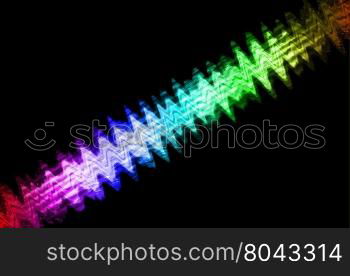 abstract multicolor with motion blur on black background