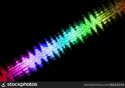 abstract multicolor with motion blur on black background