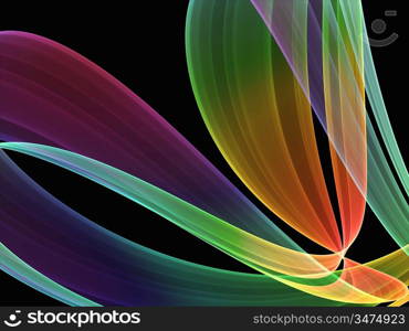 abstract multicolored formation - high quality and very detailed render