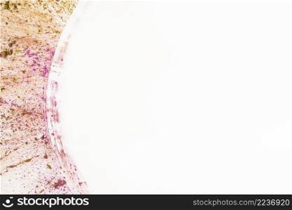 abstract multicolored powder splatter white background
