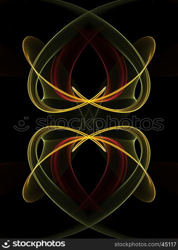 abstract multicolored wavy symmetrical pattern