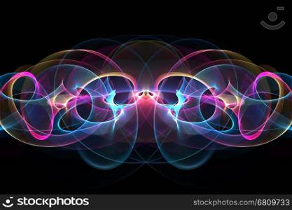 abstract multicolored wavy symmetrical pattern