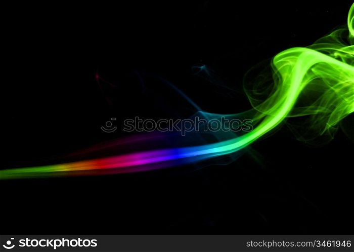 abstract mystical multi colored smoke