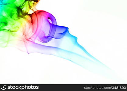 abstract mystical multi colored smoke