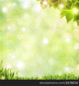 Abstract natural backgrounds with beauty bokeh and lens flare