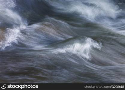 Abstract nature background of water flowing fast