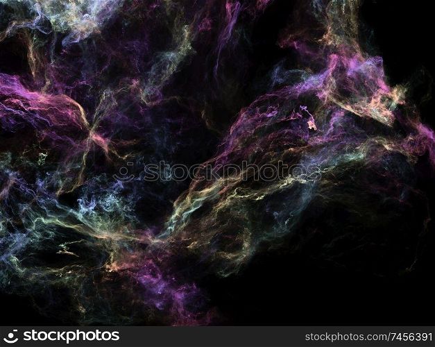 Abstract Nebula. High resolution fractal noise rendering for use in art and design.