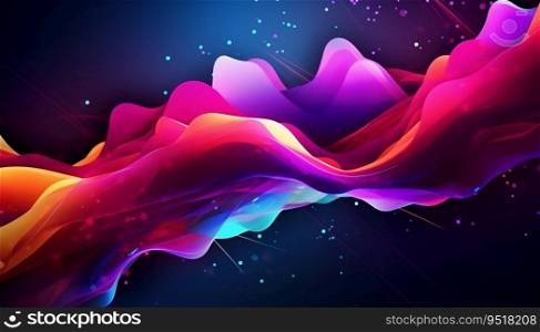 Abstract Neon Illuminated Wallpaper Background. Generative ai. High quality illustration. Abstract Neon Illuminated Wallpaper Background. Generative ai