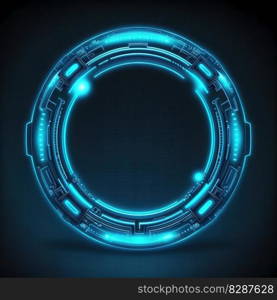 Abstract of glowing scifi futuristicˆ≤in HUD head-up cyber concept. Background futuristic innovation of blue≠on in dark≠ss gaming. Fi≠st≥≠rative AI.. Abstract of glowing scifi futuristicˆ≤in HUD head-up cyber concept.
