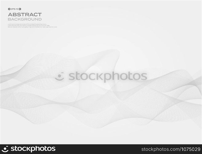 Abstract of gray free style stripe line pattern background, illustration vector eps10