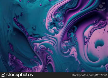 Abstract of liquid art painting in purple and pink color in marble texture. Concept of turbulence dynamic colorful background. Finest generative AI.. Abstract of liquid art painting in purple and pink color in marble texture.