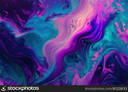 Abstract of liquid art painting in purple and pink color in marble texture. Concept of turbulence dynamic colorful background. Finest generative AI.. Abstract of liquid art painting in purple and pink color in marble texture.
